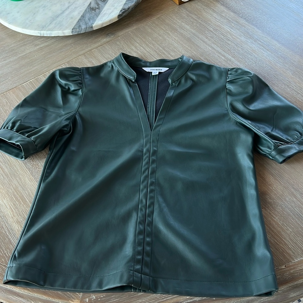 Faux leather Steve Madden blouse